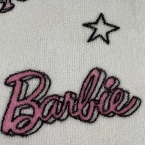 Barbie accent hand towels - White with Pink and Black Patterns - Picture 4 of 4